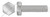 M12-1.75 X 25mm DIN 933 / ISO 4017, Metric, Hex Head Cap Screws Bolts, Full Thread, Aluminum
