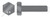 M24-3.0 X 100mm DIN 933 / ISO 4017, Metric, Hex Head Cap Screws Bolts, Full Thread, Class 8.8 Steel, Plain