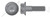 M5-0.8 X 16mm DIN 6921, Metric, Flange Bolts, Class 10.9 Steel, Plain