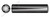 M2 X 10mm DIN 1471 / ISO 8744, Metric, Grooved Pins, Full Length Tapered Groove, Steel