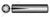 M1.5 X 8mm DIN 1472 / ISO 8745, Metric, Grooved Pins, Half Length Tapered Groove, Steel