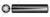 M5 X 14mm DIN 1471 / ISO 8744, Metric, Grooved Pins, Full Length Tapered Groove, Steel