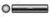 M2 X 10mm DIN 1475 / ISO 8742, Metric, Grooved Pins, Third Length Tapered Center Groove, Steel