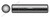 M5 X 50mm DIN 1475 / ISO 8742, Metric, Grooved Pins, Third Length Tapered Center Groove, Steel