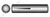 M1.5 X 6mm DIN 1474 / ISO 8741, Metric, Grooved Pins, Half Length Reverse Tapered Groove, Steel