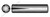 M2.5 X 18mm DIN 1472 / ISO 8745, Metric, Grooved Pins, Half Length Tapered Groove, Steel