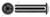 M1.4 X 5mm DIN 1476 / ISO 8746, Metric, Grooved Pins, Full Length Parallel Groove, Round Head, Steel