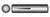 M8 X 45mm DIN 1474 / ISO 8741, Metric, Grooved Pins, Half Length Reverse Tapered Groove, Steel