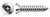 M5.5 X 13mm Self-Tapping Sheet Metal Screws, Metric, Flat Countersunk Head Tamper-Resistant Hex Socket Pin Drive, A2 Stainless Steel