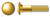 3/8"-16 X 1-1/4" Carriage Bolts, Round Head, Square Neck, Steel, Yellow Zinc