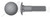 3/8"-16 X 1-1/2" Step Bolts, Truss Head, Square Neck, Steel