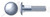 3/8"-16 X 3-1/2" Step Bolts, Truss Head, Square Neck, Steel, Zinc Plated