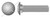1/2"-13 X 3-1/2" Carriage Bolts, Round Head, Square Neck, Grade 5 Steel, Hot Dip Galvanized