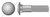 M12-1.75 X 30mm DIN 603 / ISO 8677, Metric, Carriage Bolts, Round Head, Square Neck, Class 8.8 Steel, Hot Dip Galvanized