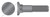 M10-1.5 X 35mm DIN 605, Metric, Carriage Bolts, Flat Head, Square Neck, Class 4.6 Steel