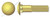 M6-1.0 X 20mm DIN 603 / ISO 8677, Metric, Carriage Bolts, Round Head, Square Neck, Brass