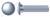 5/8"-11 X 2-3/4" Carriage Bolts, Round Head, Square Neck, Full Thread, A307 Steel, Zinc