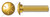 3/4"-10 X 3-1/2" Carriage Bolts, Round Head, Square Neck, Full Thread, Grade 8 Steel, Yellow Zinc