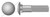 3/4"-10 X 22" Carriage Bolts, Round Head, Square Neck, Undersized Body, Part Thread, A307 Steel, Hot Dip Galvanized