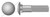 3/8"-16 X 6-1/2" Carriage Bolts, Round Head, Square Neck, Undersized Body, Part Thread, A307 Steel, Hot Dip Galvanized