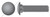 7/16"-14 X 5" Carriage Bolts, Round Head, Square Neck, Full Thread, A307 Steel, Plain