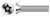 #10-24 X 1-1/4" Machine Screws, Flat Countersunk Head Tamper-Resistant Torx Plus(r) Pin Drive, Stainless Steel