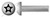 #10-24 X 1" Machine Screws, Button Head Tamper-Resistant Torx Plus(r) Pin Drive, Stainless Steel