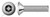 M3.5-0.6 X 60mm Machine Screws, Oval Countersunk Head Tamper-Resistant Hex Socket Pin Drive, Stainless Steel, Includes Driver Bit