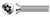 1/4"-20 X 2" Machine Screws, Flat Countersunk Head Tamper-Resistant 6Lobe Torx(r) Pin Drive, Stainless Steel, Includes Driver Bit