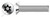 1/4"-20 X 1/2" Machine Screws, Flat Countersunk Undercut Head Tamper-Resistant 6Lobe Torx(r) Pin Drive, Stainless Steel, Includes Driver Bit