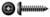 #10 X 3/4" Self-Tapping Sheet Metal Security Screws, Button Head Tamper Resistant Hex Socket Pin Drive, Type "AB", Steel, Black Oxide, Includes Driver Bit