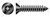#10 X 1-1/2" Self-Tapping Sheet Metal Security Screws, Flat Countersunk Head Tamper Resistant Hex Socket Pin Drive, Type "AB", Steel, Black Oxide, Includes Driver Bit