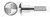 #10-24 X 1-1/16" Security Shoulder Screws, Truss Head Tamper Resistant One-Way Slotted Drive, Steel, Chrome Plated