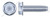 M6-1.0 X 16mm DIN 7500 Type D, Metric, Thread Rolling Screws for Metals, Hex Indented Washer Head, Steel, Zinc Plated