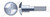 5/16"-18 X 1/2" Security Shoulder Screws, Truss Head Tamper Resistant One-Way Slotted Drive, Steel, Zinc Plated