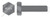 1-1/4"-7 X 2-1/2" Heavy Structural Hex Bolts, Full Thread, ASTM A325 Type 1, Steel, Made in U.S.A.
