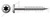 M4 X 40mm Particle Board Screws, Metric, Pan 6Lobe Torx(r) Drive, Part Thread, A4 Stainless Steel, Art. 9045