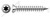 M6 X 70mm Particle Board Screws, Metric, Oval Head 6Lobe Torx(r) Drive, Full Thread, A2 Stainless Steel, Art. 9046