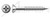 M6 X 140mm Particle Board Screws, Metric, Oval Pozidriv Type Z, Part Thread, A2 Stainless Steel, Art. 9049