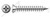 M5 X 50mm Particle Board Screws, Metric, Oval Pozidriv Type Z, Full Thread, A2 Stainless Steel, Art. 9049