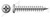 M4 X 65mm Particle Board Screws, Metric, Pan Pozidriv Type Z, Full Thread, A2 Stainless Steel, Art. 9048