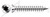 M4 X 70mm Particle Board Screws, Metric, Flat 6Lobe Torx(r) Drive, Full Thread, A4 Stainless Steel, Art. 9047
