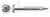 M4.5 X 90mm Particle Board Screws, Metric, Pan Flange 6Lobe Torx(r), Type 17 Point, Part Thread, A4 Stainless Steel, Art. 9250