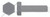 M5-0.8 X 30mm DIN 933, Metric, Hex Head Cap Screws Bolts, Full Thread, PVC, Grey