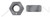 M2-0.4 DIN 934 / ISO 4032, Metric, Hex Finished Nuts, Class 8 Steel, Plain