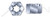 M24-3.0 DIN 935 / ISO 7035, Metric, Slotted Castle Nuts, Steel, Zinc Plated