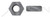 M20-1.5 DIN 936, Metric, Hex Jam Thin Nuts, Class 4 Steel, Plain