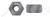 3"-8 Hex Heavy Nuts, Chamfered One Side, Washer Faced, Grade 2H Steel, Plain, ASTM A194