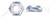 7/16"-14, THK=21/64", A/F=5/8" Hex Nylon Insert Stop Lock Nuts, NTM and NTE Thin Series, Steel, Zinc Plated