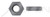 1"-14 Hex Jam Thin Nuts, Steel